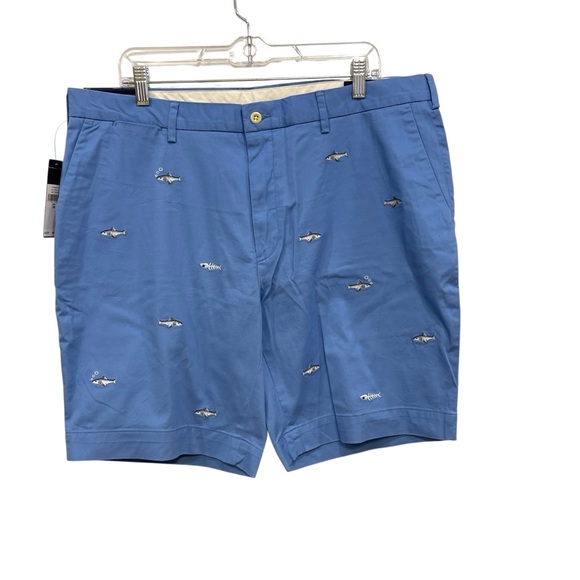 Polo Ralph Lauren Shark Classic Stretch Shorts Blue Casual Summer NWT Mens 38 - Picture 1 of 6